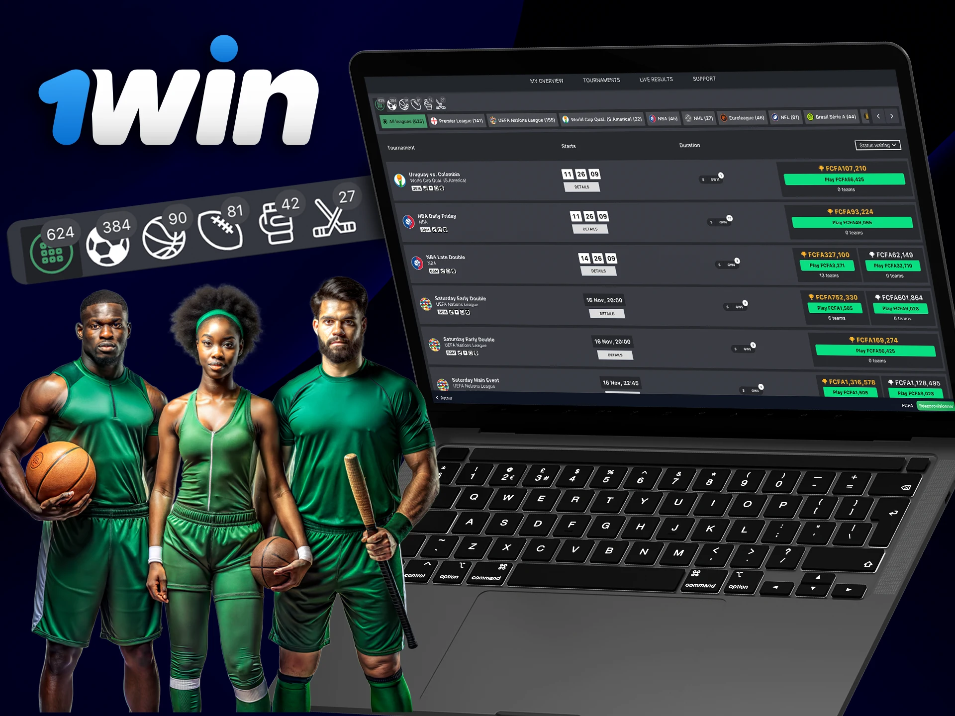 Pariez sur votre sport préféré chez Sport Fantastique à partir de 1Win.